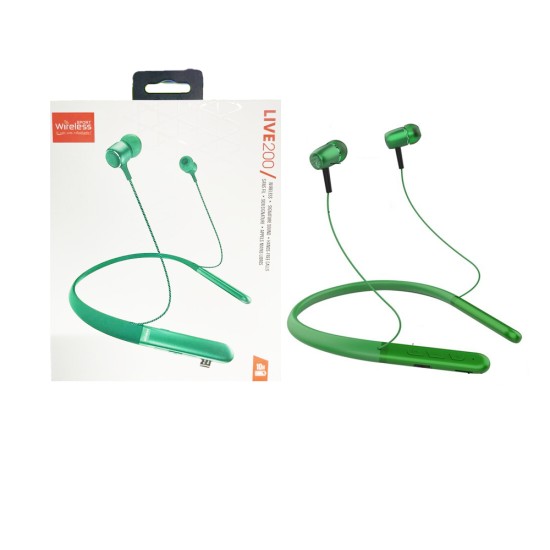 AURICULARES INALÁMBRICOS CUELLO LIVE200 CON PUERTO TARJETA MICRO SD VERDE AURICULARES INALÁMBRICOS CUELLO LIVE200 CON PUERTO TARJETA MICRO SD VERDE
